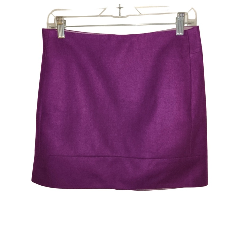 J. Crew Purple Wool Blend Mini Skirt size 2